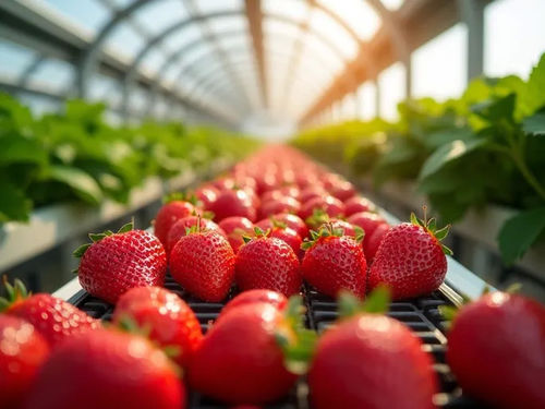 บริษัทล่าสุด บล็อกเกี่ยวกับ สตรอว์เบอร์รีในโรงเรือนช่วงต้นฤดูใบไม้ผลิ มอบความหวานอย่างยั่งยืน