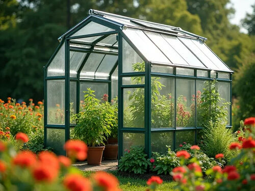 บริษัทล่าสุด บล็อกเกี่ยวกับ 8x8 บ้านเรือนกระจก ทําให้สามารถทําสวนได้ตลอดปี