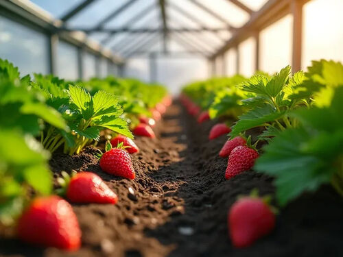 บริษัทล่าสุด บล็อกเกี่ยวกับ เทคนิค ที่ ใช้ ใน โรงเรือน ผลิต แสตรอเบอรี่ ตลอด ปี