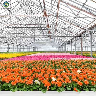 Un bon prix. Serre en polycarbonate à film de verre Serre à fleurs avec systèmes intelligents en ligne