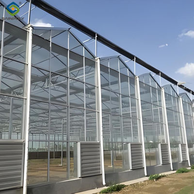 Bom preço. Estrutura estável de estufa inteligente com cobertura de vidro multispans de grande porte on-line